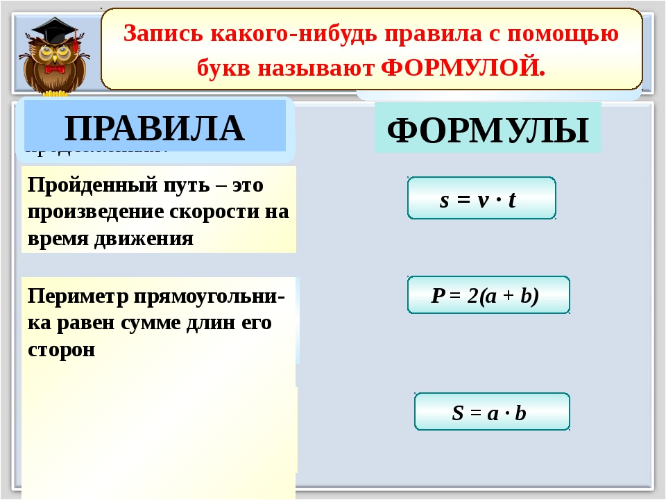 3 класс формула работы презентация