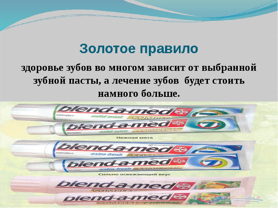 Влияние зубной пасты на состояние зубов проект