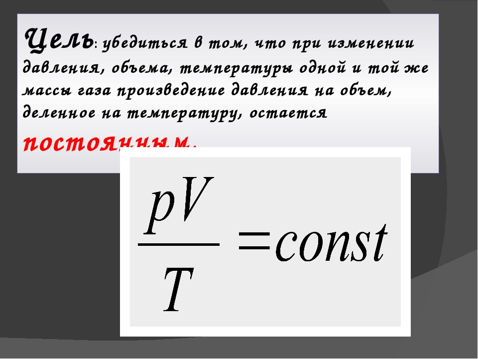 Зависимость объема идеального газа