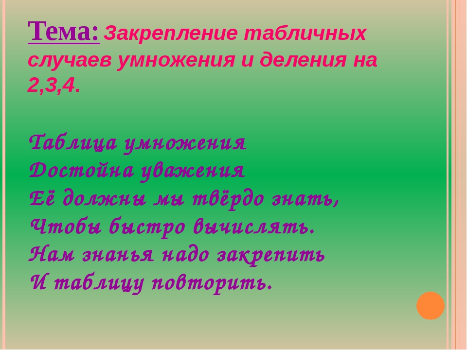 Закрепление знаний табличного умножения на 2 и 3 2 класс презентация