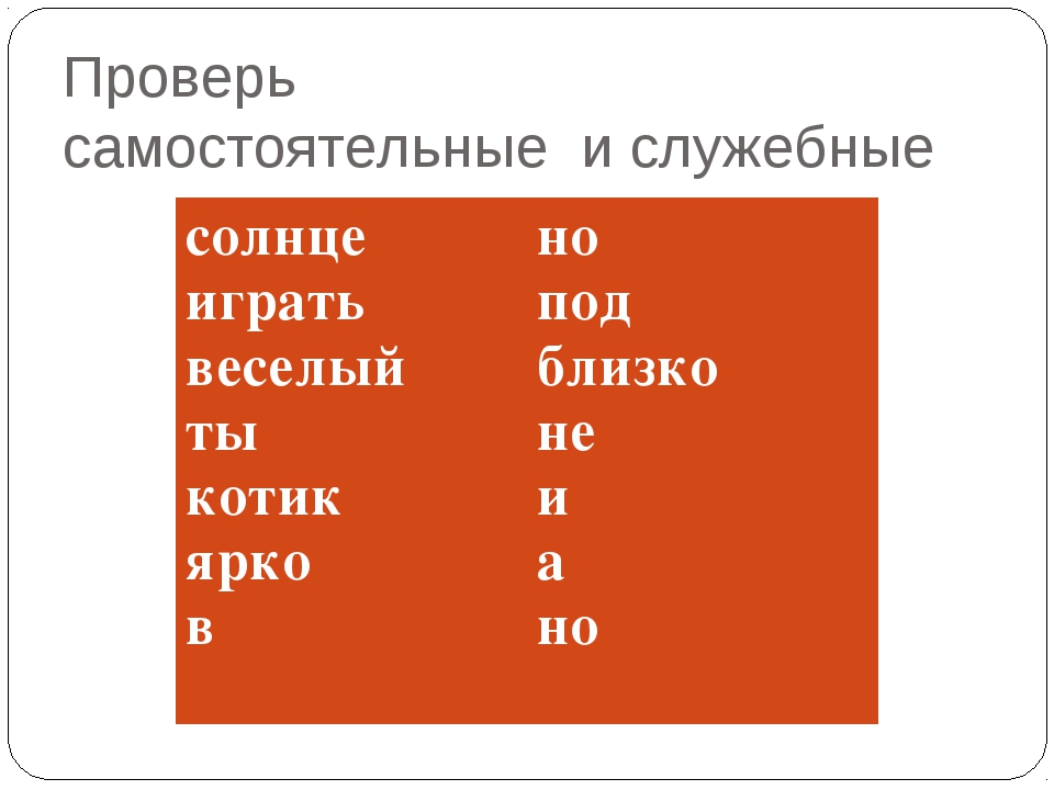 Части речи деление частей речи на самостоятельные и служебные 3 класс презентация