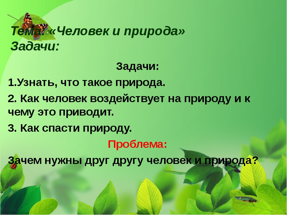 План на тему природа. Презентация на тему природа и мы. Задачи природа и человек. Проект человек и природа.