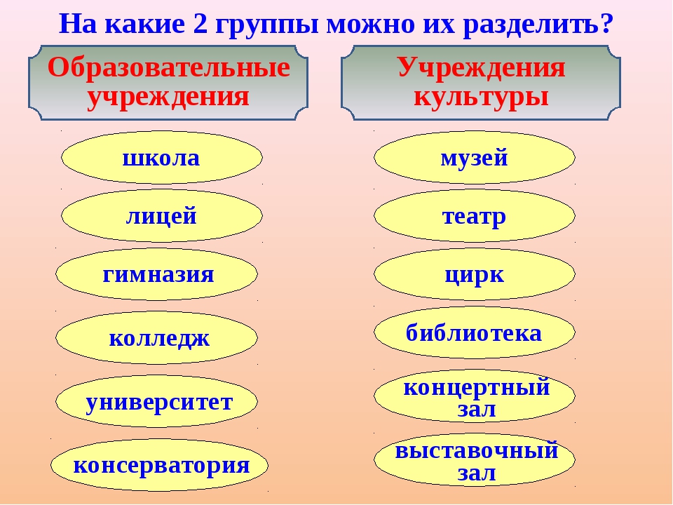 На какие группы можно подразделить