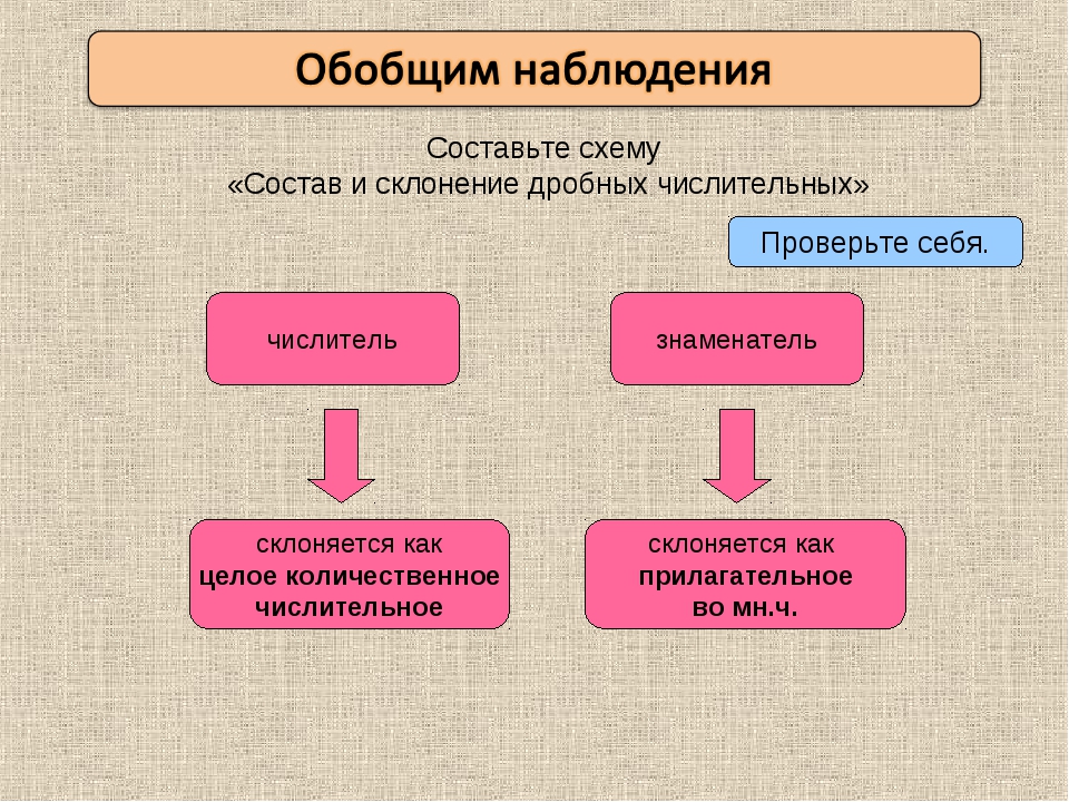 Дробные числительные 6 класс презентация