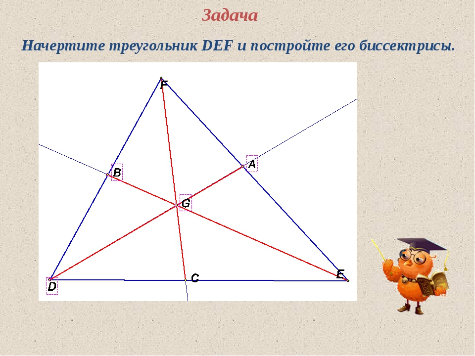 Как рисовать биссектрису