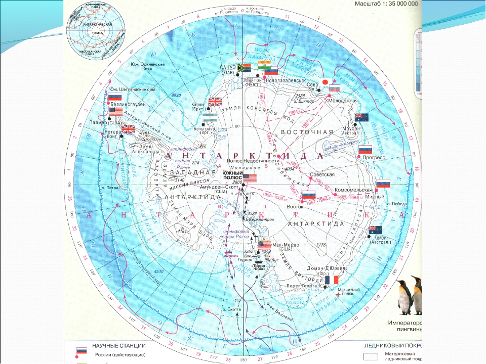 География антарктида контурная карта