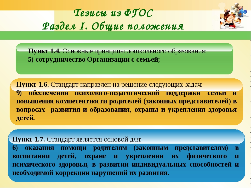 Пункт положения. Тезисы ФГОС дошкольного образования. ФГОС направлен на решение следующих задач. Основные пункты в положении. Основные принципы дошкольного образования раздел 1 пункт 1,4.