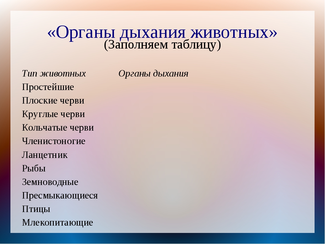 Органы дыхания и газообмен 7 класс презентация