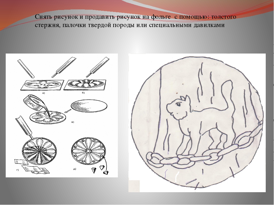 Как переводят изображение с рисунка на фольгу кратко