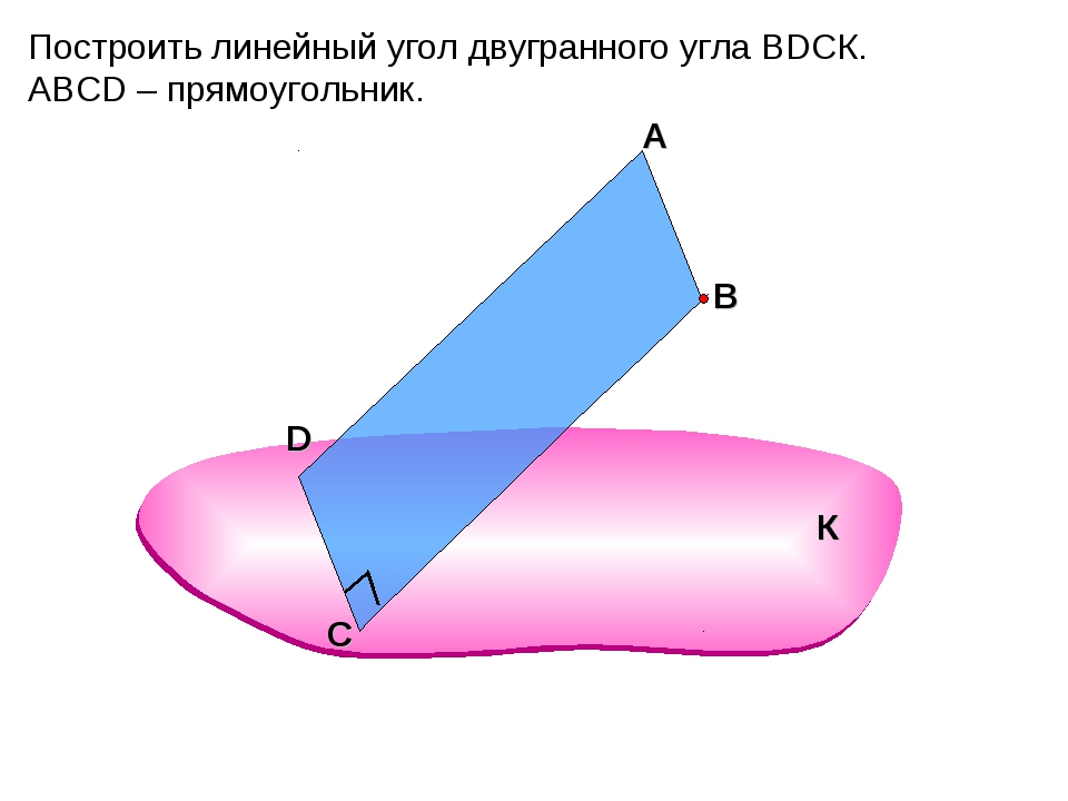 Укажи линейный угол двугранного угла dac