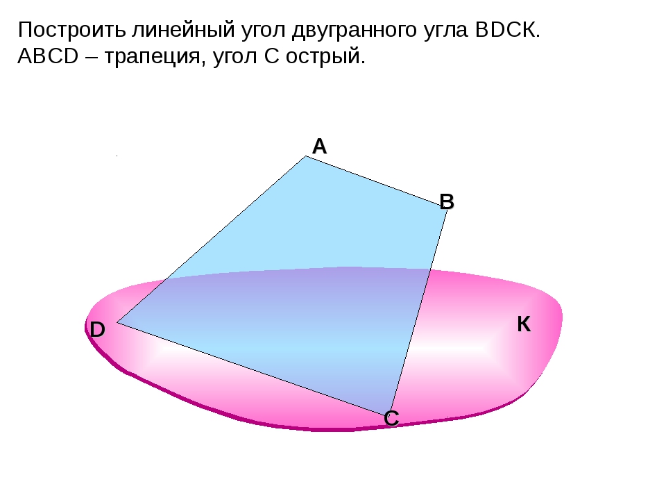 Линейный угол двугранного угла 1