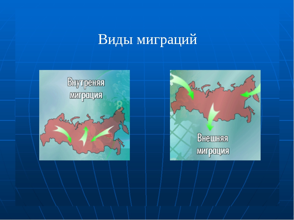 Внешняя миграция в России. Внешняя и внутренняя миграция в России. Виды внешней миграции.