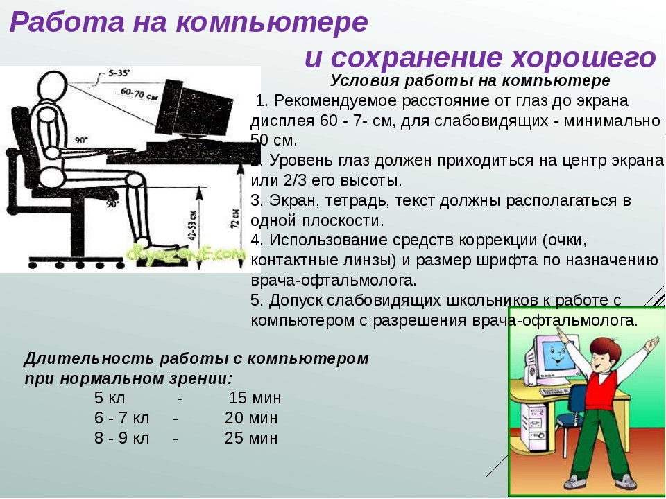 Рекомендована работа. Профилактика работы за компьютером. Профилактика нарушения зрения при работе за компьютером. Профилактика сохранения зрения. Как сохранить зрение при работе за компьютером.