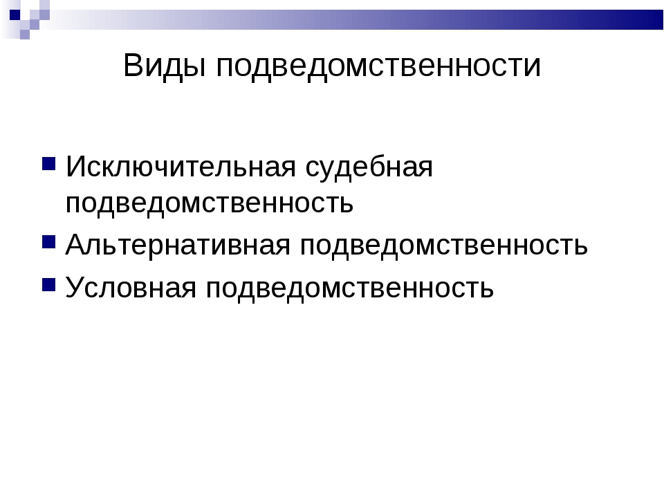 Подведомственность и подсудность презентация