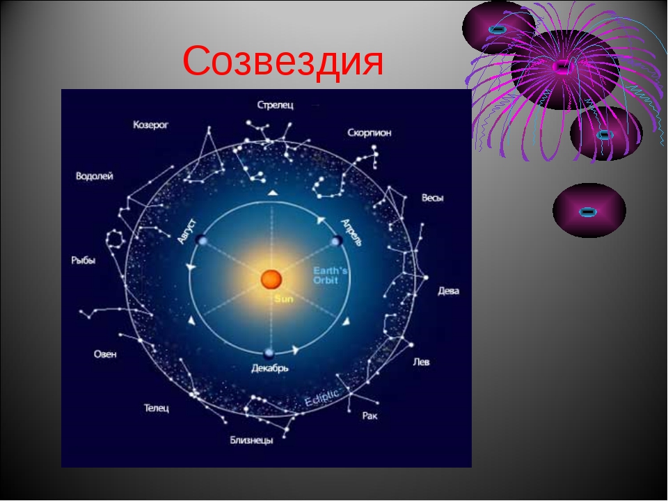 Созвездие солнца. Какое по времени года Созвездие стрела.