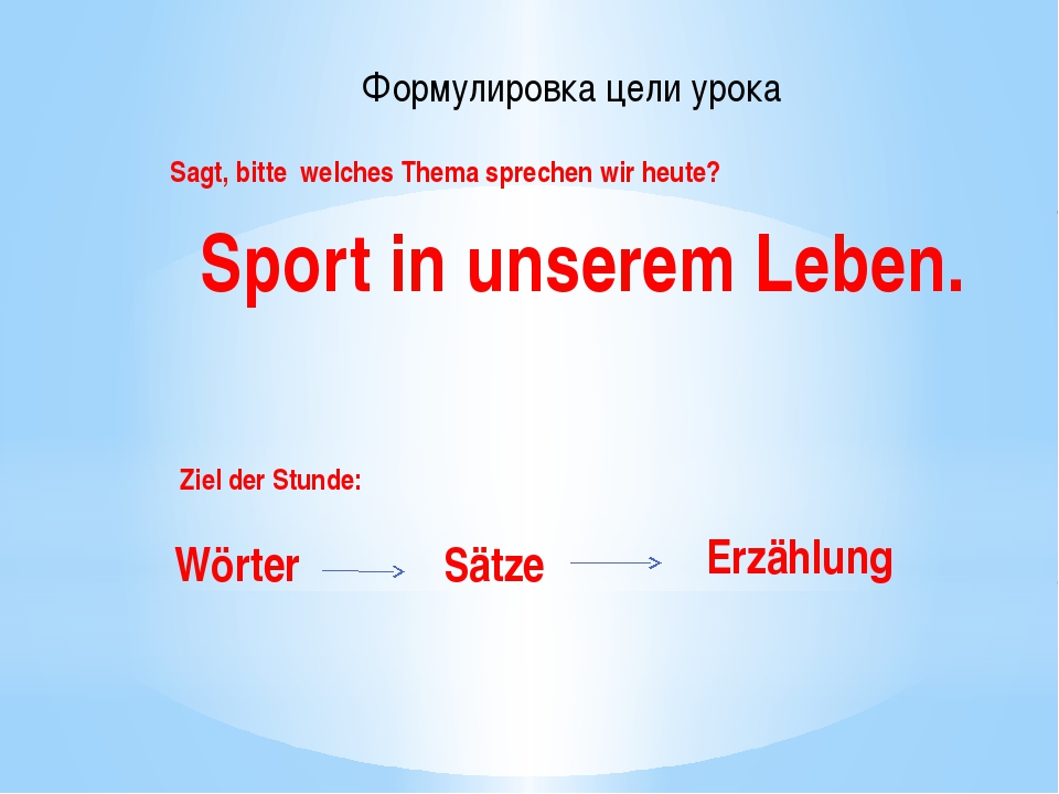 Презентация по немецкому языку на тему спорт