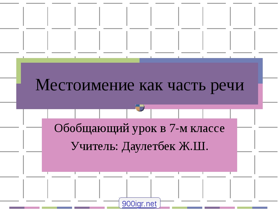 Обобщающий урок по теме местоимение 2 класс презентация