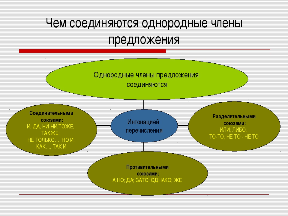 Презентация однородные члены