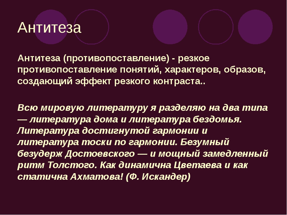 Противопоставление образов картин слов понятий