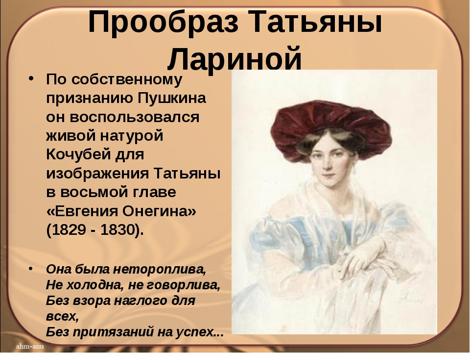 Сколько лет было лариной и онегину. Портрет Натальи Кочубей Кипренского. Прообраз Татьяны лариной.
