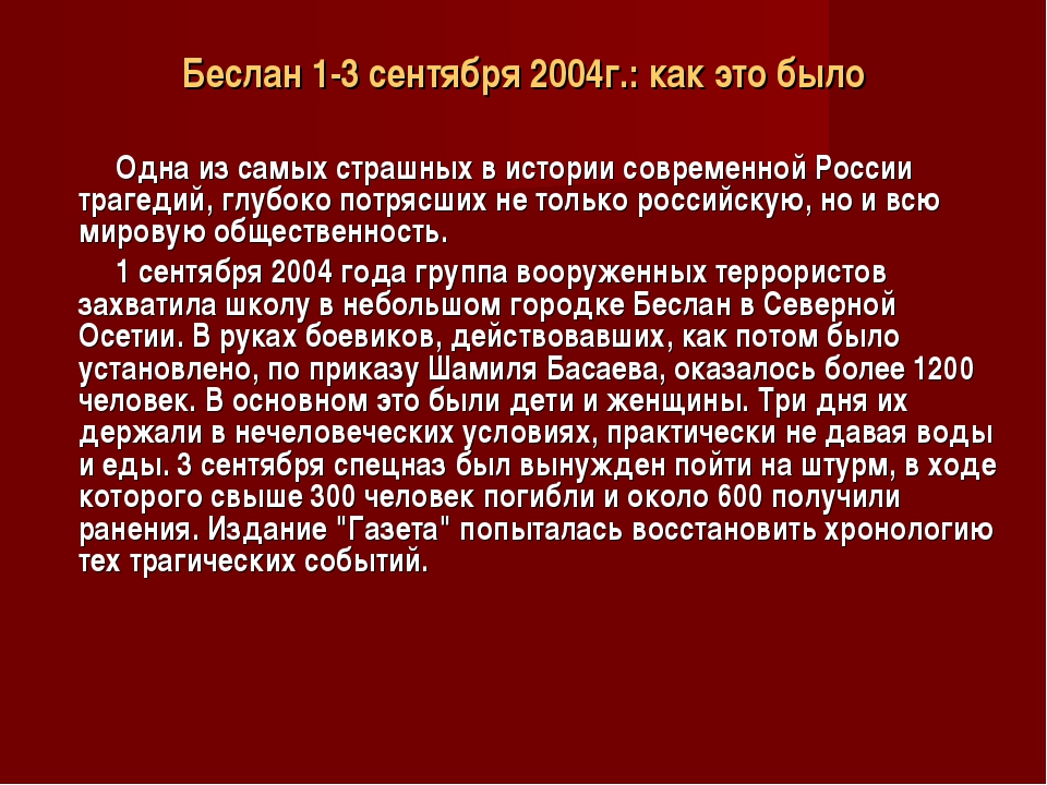 Беслан презентация для школьников