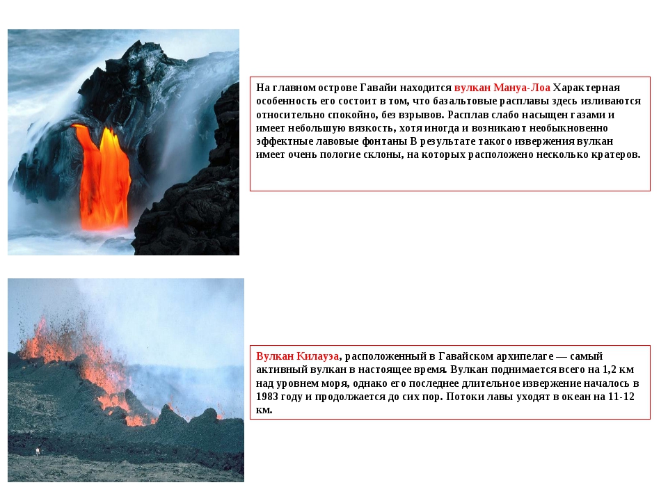 Урок географии вулканы