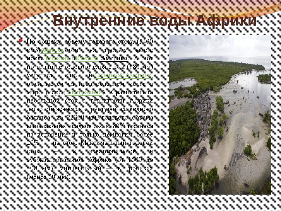 Внутренний климат. Виды внутренних вод Африки. Особенности внутренних вод Африки. Сообщение о внутренних Водах Африки. Внутренние воды Северной Африки.