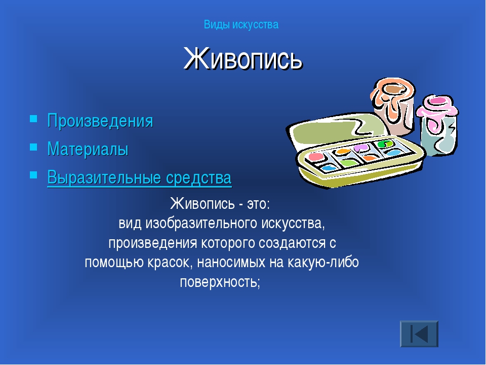 Средства изобразительного искусства. Выразительные средства живописи. Виды искусства и средства выразительности. Виды живописи и её выразительные средства. Сообщение о оператора изо.