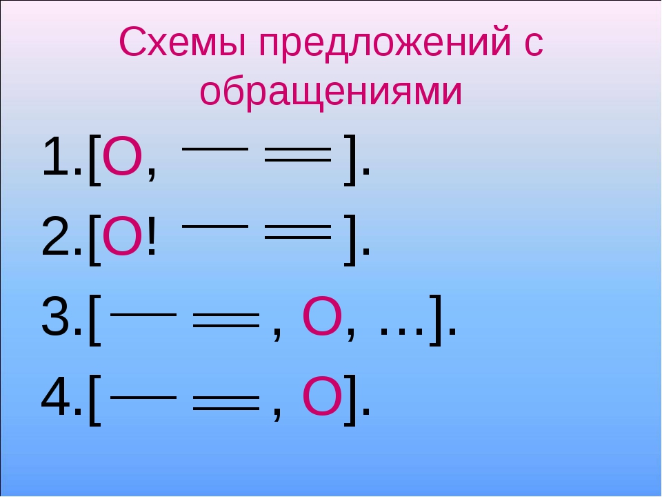 Схема в обращении