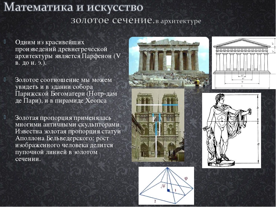 Архитектура и математика реферат