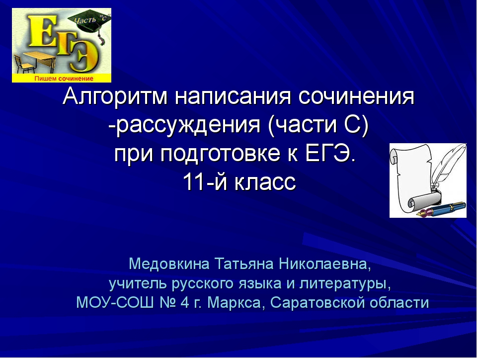 Алгоритм написания сочинения по картине