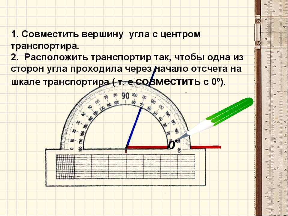 Измерение углов транспортир презентация