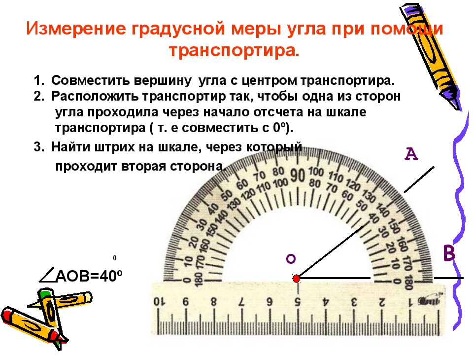 Измерение углов транспортир презентация