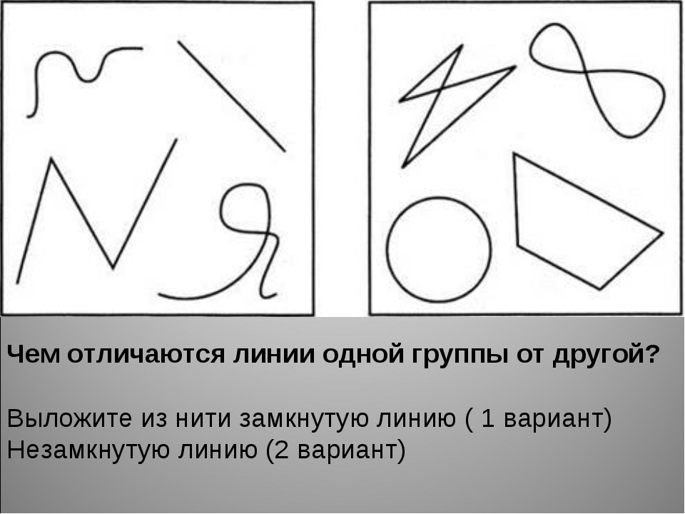 Презентация замкнутые и незамкнутые линии для дошкольников