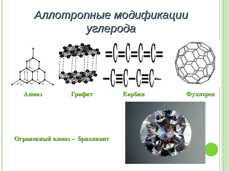Алмаз аллотропная модификация углерода проект