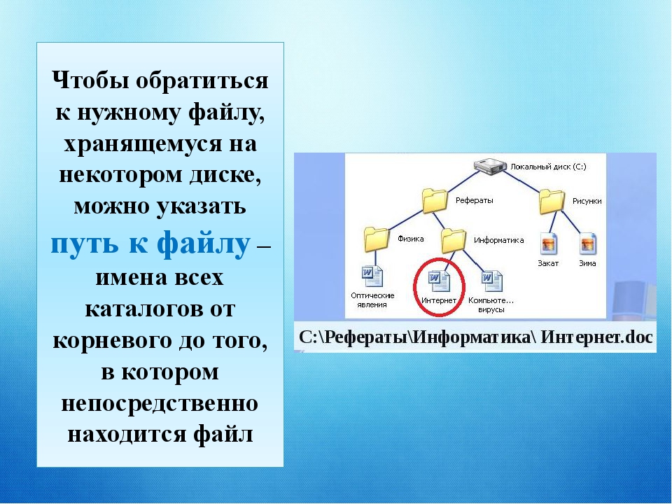 Презентация на тему файлы и файловые структуры