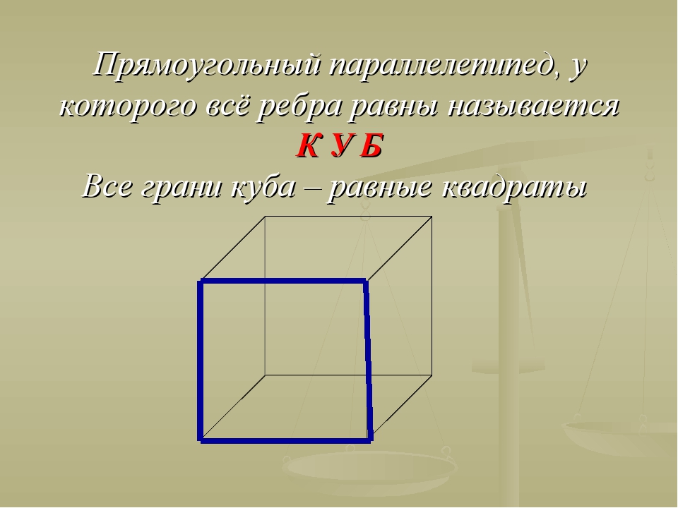 Презентация по теме прямоугольный параллелепипед куб