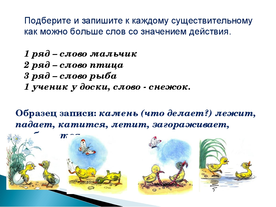 Перетащи части слов к картинкам чтобы получились глаголы ежик попугай слон ворона