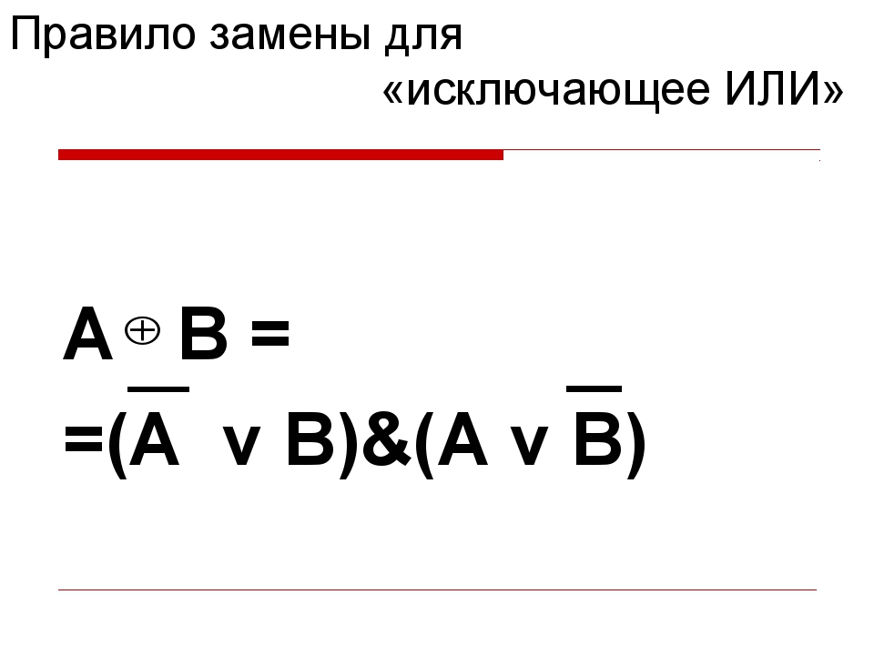 Законы алгебры логики презентация