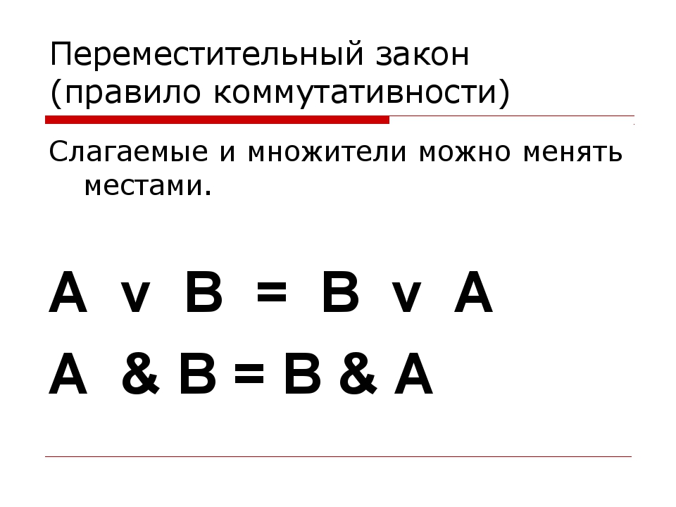 Законы алгебры логики презентация