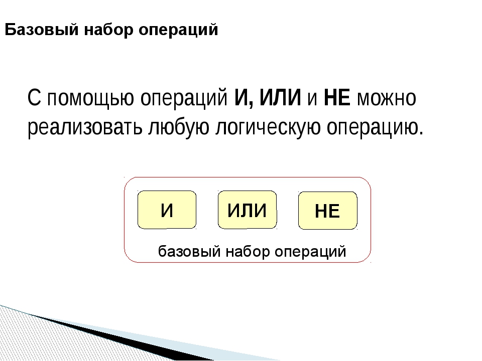 Презентация логические элементы информатика 8 класс