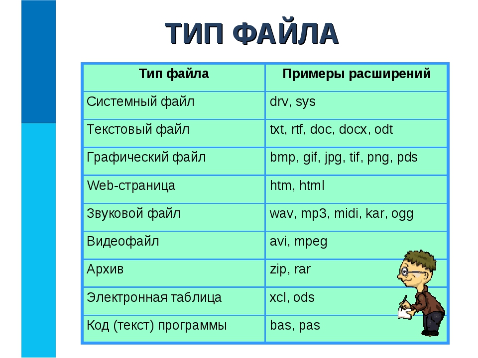 Какое из перечисленных расширений является расширением текстового файла