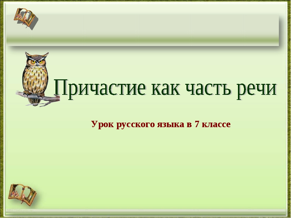 Проект по русскому языку причастие 7 класс