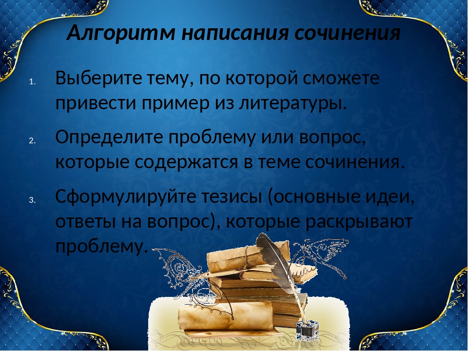 Алгоритм написания сочинения по картине