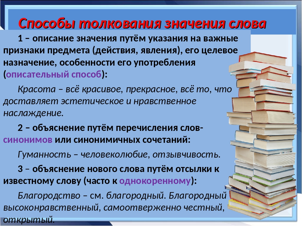 Смысл толкование. Способы толкования слов. Способы толкования лексического значения. Термины способы толкования значений. Способы объяснения значений слов.