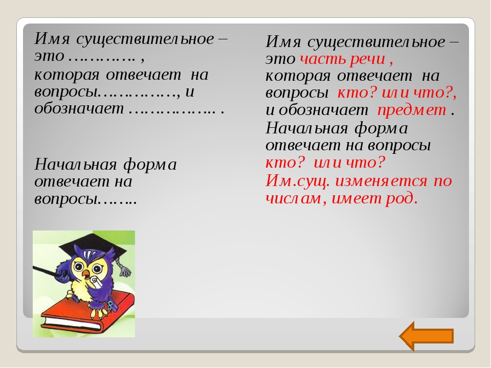 Презентация имя существительное 3 класс закрепление