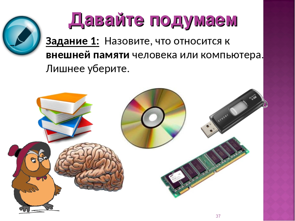 Какие устройства относятся к внешней памяти компьютера. Внешняя память. Внешняя память человека. Память человеку с памятью компьютера. К внешней памяти относятся.