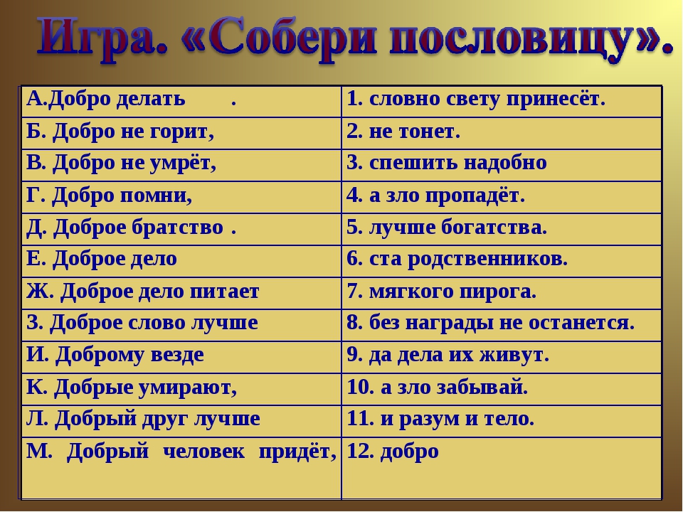 Собери пословицу 3 класс. Собери пословицы о добре. Пословицы и поговорки о добре и зле. Добро задания. Собери пословицу.