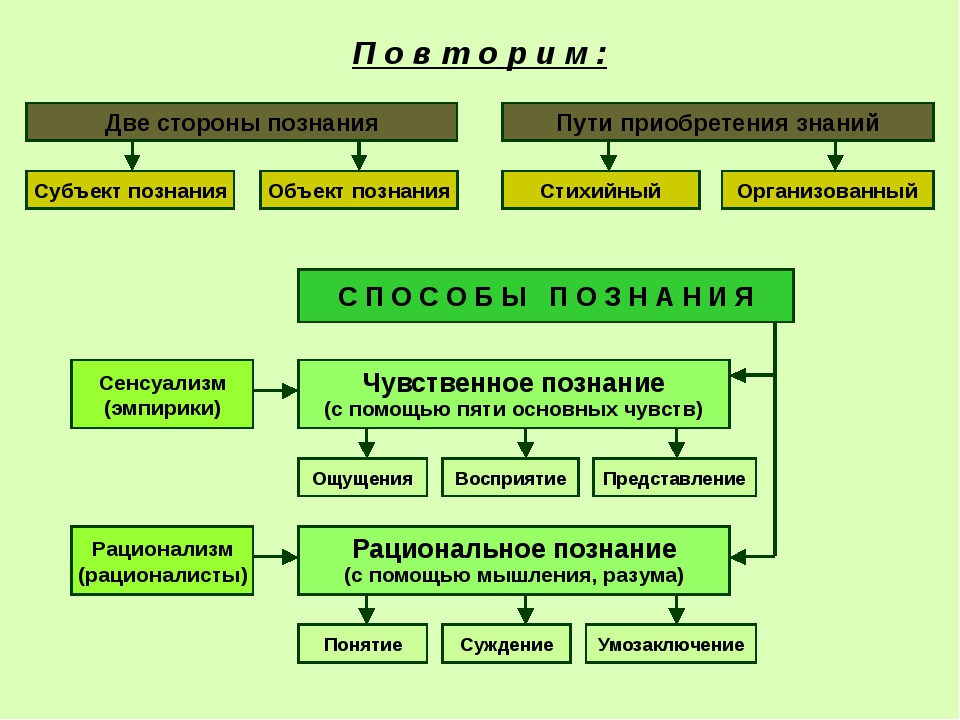 Познание мира человеком план