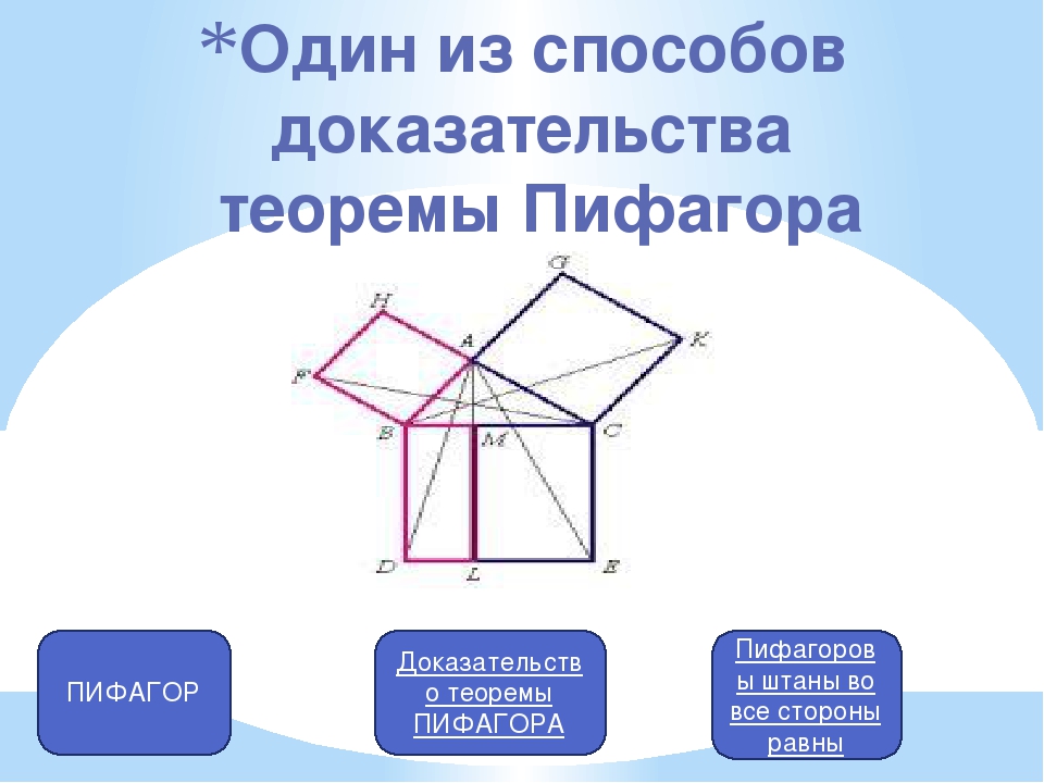 Интересные задачи по теореме пифагора 8 класс с решением и рисунком